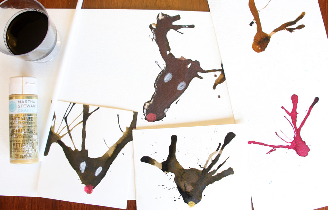 Watercolor reindeer